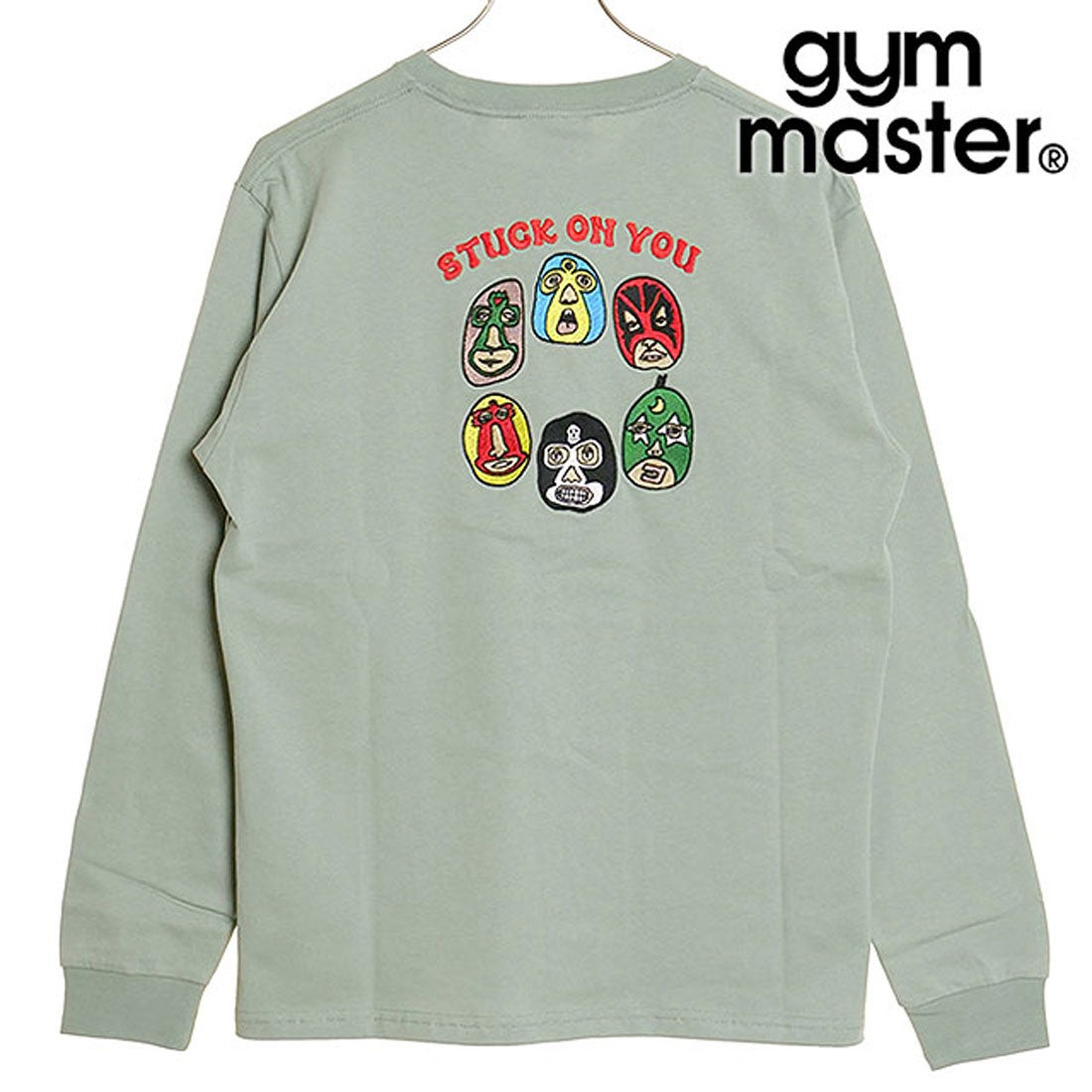 ジムマスター gym master 7.4oz STUCK ON YOU 刺繍ロンTee ミント 