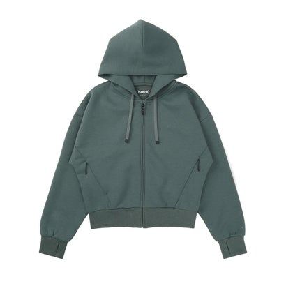 ハーレー Hurley ジップアップ パーカー フーディー レディース ワンポイント ロゴ （BLK）｜詳細画像