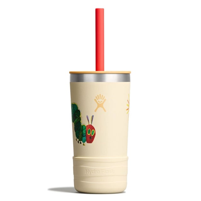 エリックカール 12oz キッズ タンブラー ウィズ ストロー（ERIC CARLE 12oz KIDS TUMBLER WITH STRAW） （Caterpillar）