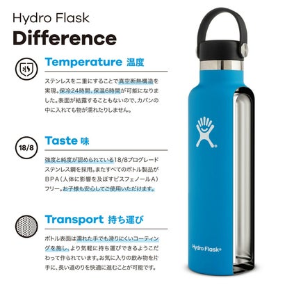 ステンレスボトル マグボトル 水筒 魔法瓶 18oz キッズ ワイドマウス 532ml 保冷 保温 直飲み 890219 （SEEDLINGGREEN）｜詳細画像