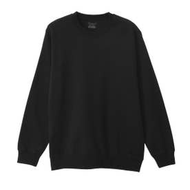 スウェット メンズ 綿100% スウェットシャツ タグレス コットン 綿 トレーナー ブランド シンプル 長袖 SWEATS MOKU KURO SHIRO クルーネックスウェットシャツ HM4CE （ブラック）