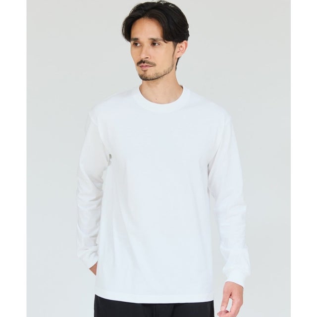 HANES 長袖 Tシャツ ロンT メンズ 無地 （010）
