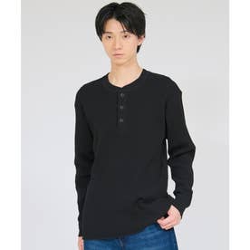 HANES 長袖 Tシャツ ロンT メンズ ヘンリーネック （090）