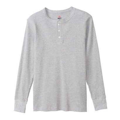 ヘインズ Hanes HANES 長袖 Tシャツ ロンT メンズ ヘンリーネック （010）｜詳細画像