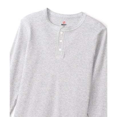 ヘインズ Hanes HANES 長袖 Tシャツ ロンT メンズ ヘンリーネック （010）｜詳細画像