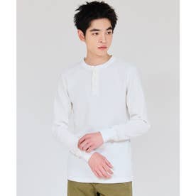 HANES 長袖 Tシャツ ロンT メンズ ヘンリーネック （010）