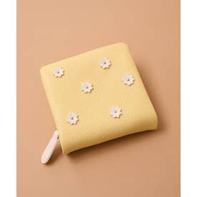 ハシバミ HASHIBAMI スモールフラワー 2つ折り財布 （ライトイエロー
