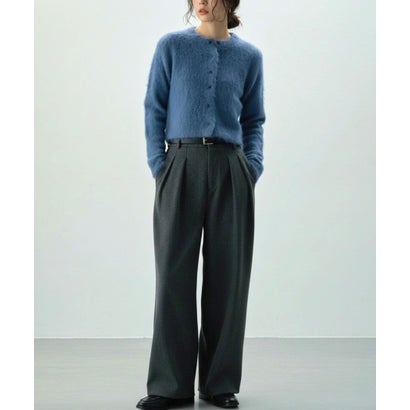 ヒューマンセカンドオケージョン Human 2nd Occasion フェザーシャギーショート丈クルーネックカーディガン （ブルー）｜詳細画像