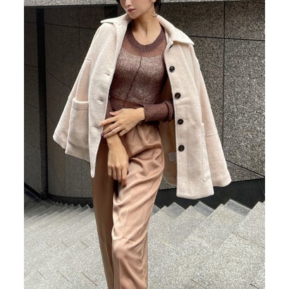 スライバーニットカバーオールジャケット （エクリュ）｜詳細画像