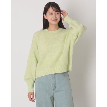 ヒューマンセカンドオケージョン Human 2nd Occasion モヘアタッチプルオーバーニット （ライムグリーン）｜詳細画像