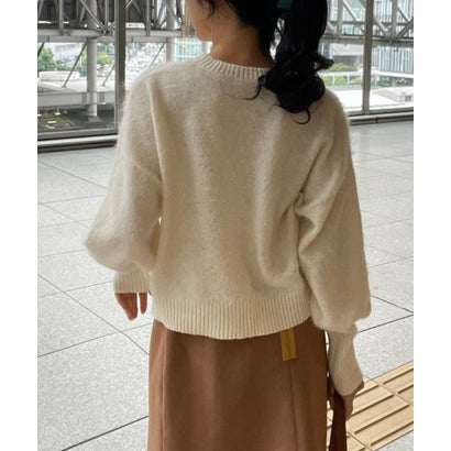 モヘアタッチプルオーバーニット （オフホワイト）｜詳細画像