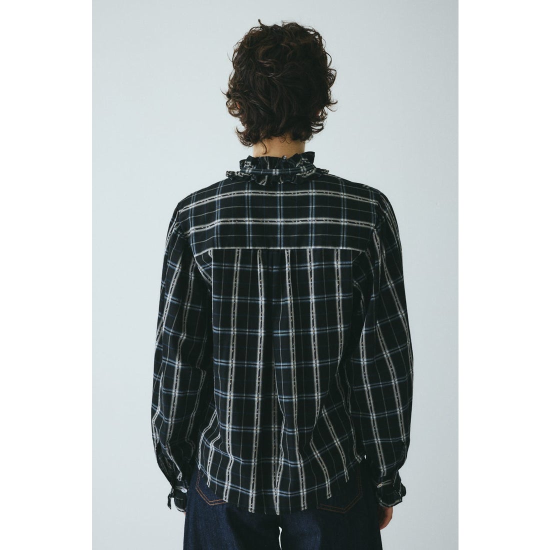 ヘリンドットサイ HeRIN.CYE ［予約］Frill neck shirt （WHT 