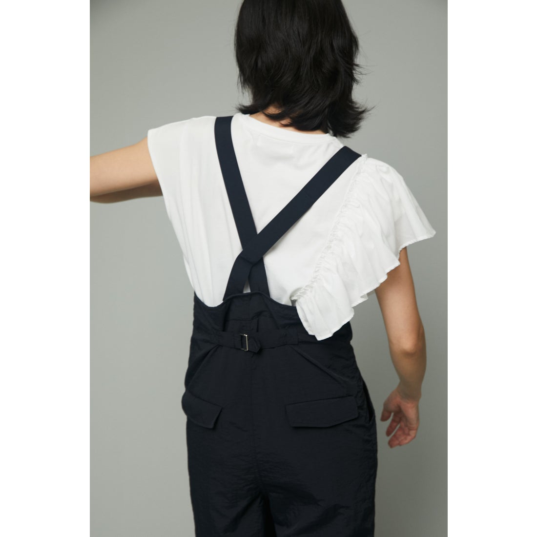 HeRIN.CYE Suspenders pants BLK -ファッション通販 FASHION WALKER