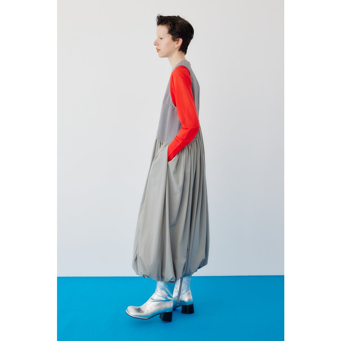 HeRIN.CYE ［予約］Balloon hem volume dress GRY -ファッション通販 