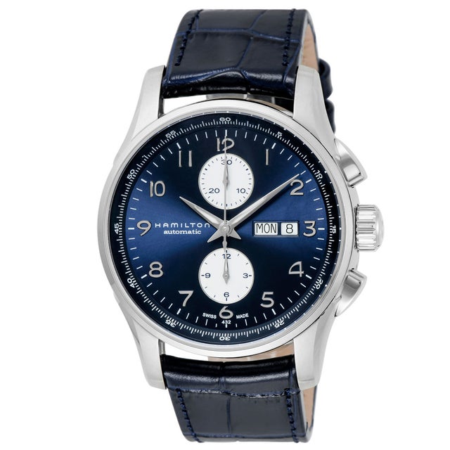 
                    ジャズマスター メンズ 時計 H32766643 自動巻 ブルー カーフ革 スイス （ブルー）