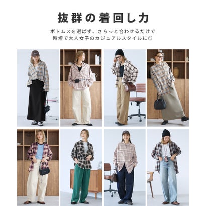 レカ reca チェック柄オーバーサイズシャツ(p246542) （ブラック）｜詳細画像