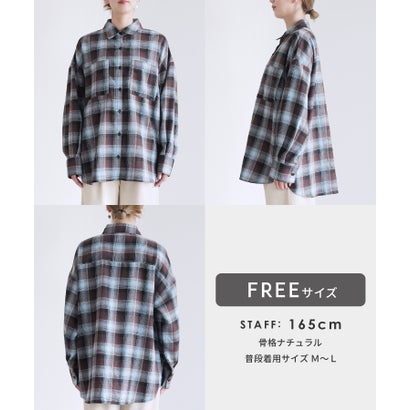 レカ reca チェック柄オーバーサイズシャツ(p246542) （ブラック）｜詳細画像