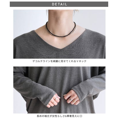 ドルマンスリーブVネックTシャツ(wk-0576) （バーガンディ）｜詳細画像