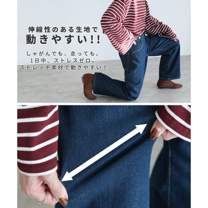 レカ reca 飾り釦付き裏ゴムストレートデニムパンツ（sat-e-5060） （ライトブルー）｜詳細画像