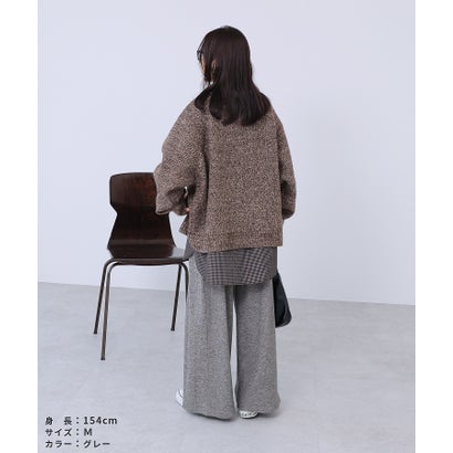 カシミアタッチスムースワイドパンツ(dec-ch-2197) （ベージュ）｜詳細画像