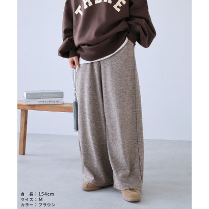 カシミアタッチスムースワイドパンツ(dec-ch-2197) （チャコール）｜詳細画像