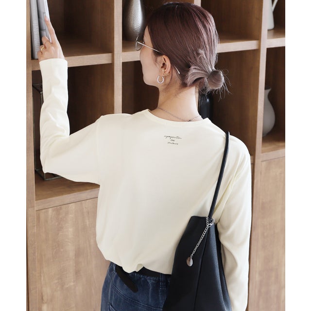 ロングスリーブバック刺繍ロゴTシャツ(on6646032) （オフホワイト）