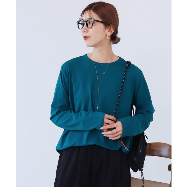 ロングスリーブバック刺繍ロゴTシャツ(on6646032) （ブルー）
