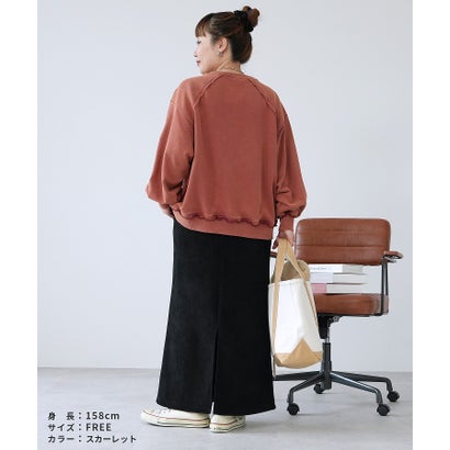 レカ reca 裏毛ケミカル加工カンガループルオーバー(an-se264291l) （チャコール）｜詳細画像