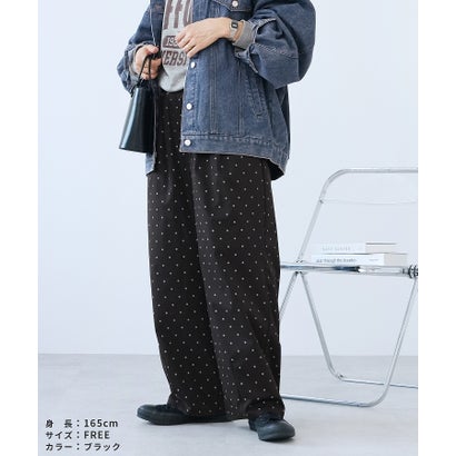 レカ reca ツータックドットバレルパンツ(on6506414) （ブラック）｜詳細画像