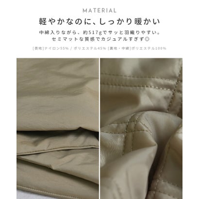 レカ reca ダブルボタン中綿ノーカラーブルゾン(an-a264032l) （オリーブ）｜詳細画像