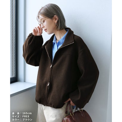 Wジップフリースブルゾン(p248014) （ライトベージュ）｜詳細画像