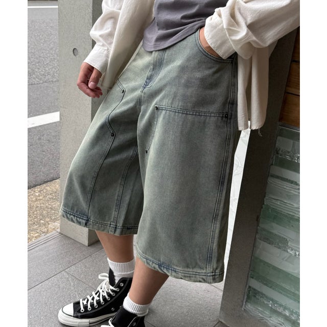 ダブルニーハーフパンツ （ブルー）