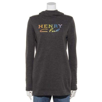 ヘンリークラブ HENRY Club フード付きパウダーハイネックシャツ （グレー）｜詳細画像