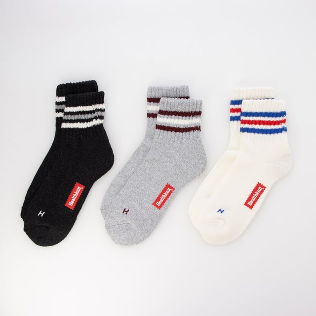 3Pクォーターソックス 3足セットヘビーウェイトミドルソックス （U）