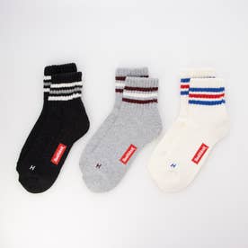 3Pクォーターソックス 3足セットヘビーウェイトミドルソックス （U）