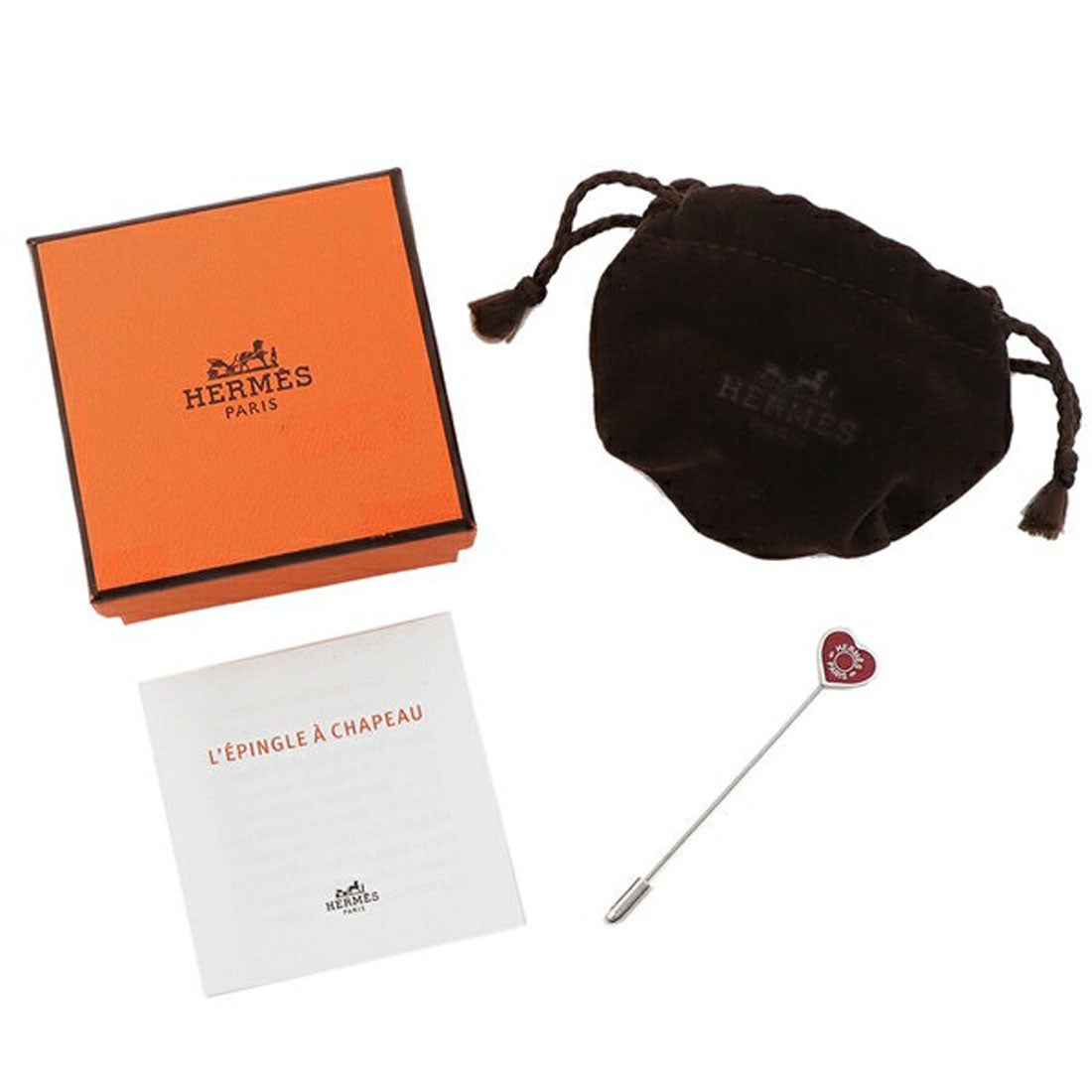 エルメス Hermes ハットピン アクセサリー ピンク シルバー レディース 