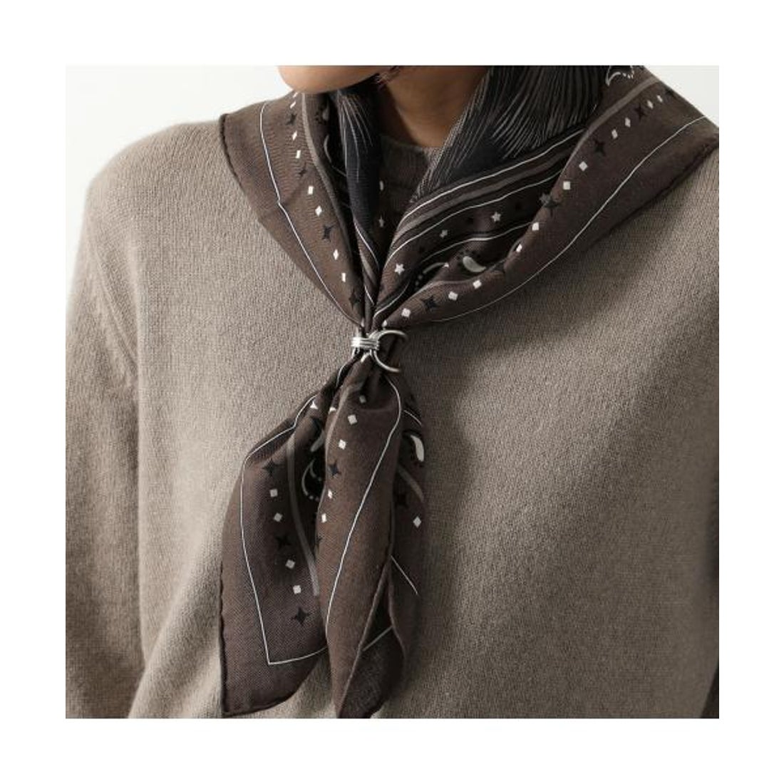エルメス Hermes HERMES スカーフリング 90 ヌー・ドゥ・H Noeud de H