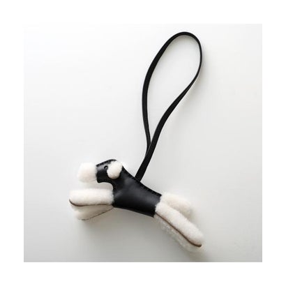 エルメス Hermes HERMES チャーム Budy dog 083349CA レザー （NOIR+ECRU+NOIR）｜詳細画像