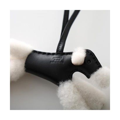エルメス Hermes HERMES チャーム Budy dog 083349CA レザー （NOIR+ECRU+NOIR）｜詳細画像
