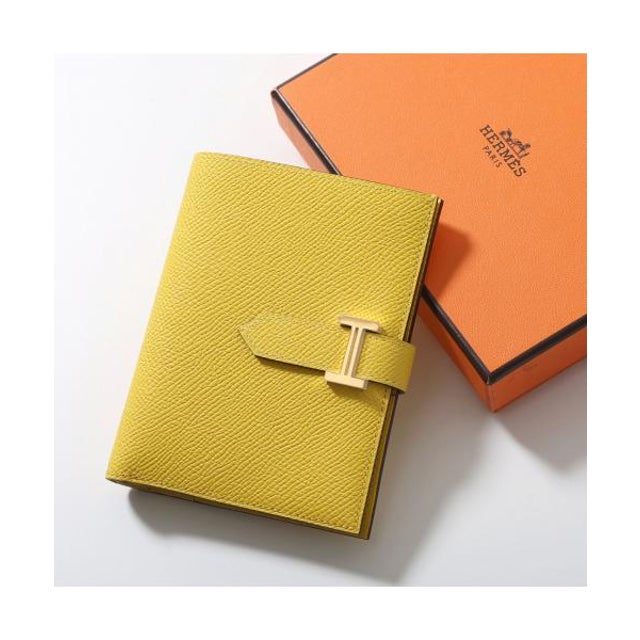 HERMES 二つ折り財布 BEARN COMPACT エプソン H039790CC （JAUNE-DE-NAPLES/イエロー）