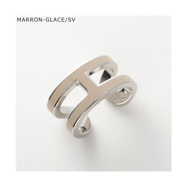 HERMES イヤーカフ Pop H ear cuff 100094F （MARRON-GLACE/SV）