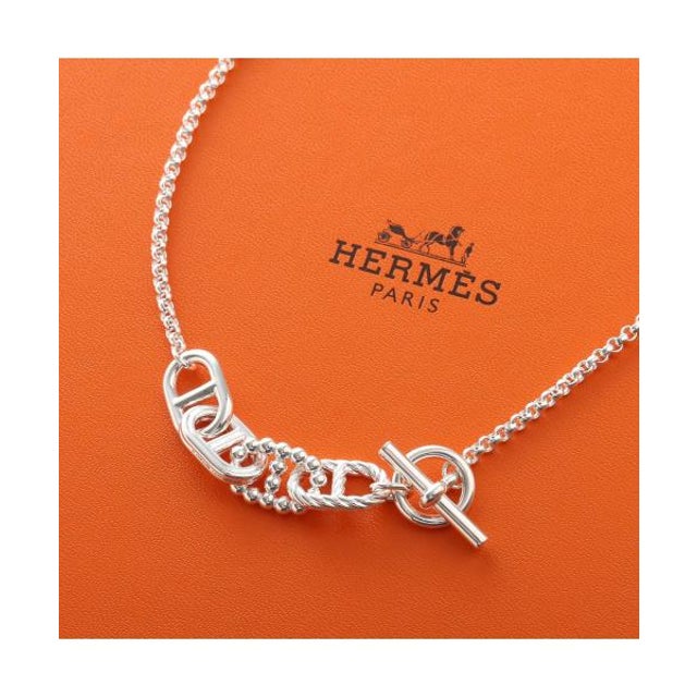 HERMES ネックレス Chaine d'ancre Alea II PM H126218B （SILVER/シルバー）