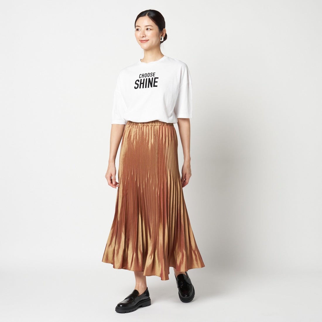 エリオポール HELIOPOLE RANDOM PLEATED SKIRT （アイボリー