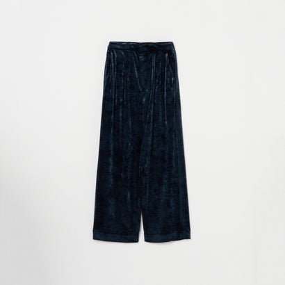 エリオポール HELIOPOLE STRETCH VELOUR TUCK PANTS （ブルー系）｜詳細画像