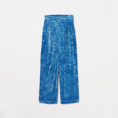 エリオポール HELIOPOLE STRETCH VELOUR TUCK PANTS （ブルー系）｜詳細画像
