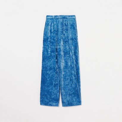 エリオポール HELIOPOLE STRETCH VELOUR TUCK PANTS （ブルー系）｜詳細画像