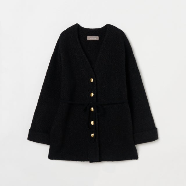 HERRINGBONE KNIT JACKET （ブラック）