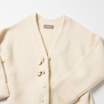 エリオポール HELIOPOLE HERRINGBONE KNIT JACKET （アイボリー）｜詳細画像