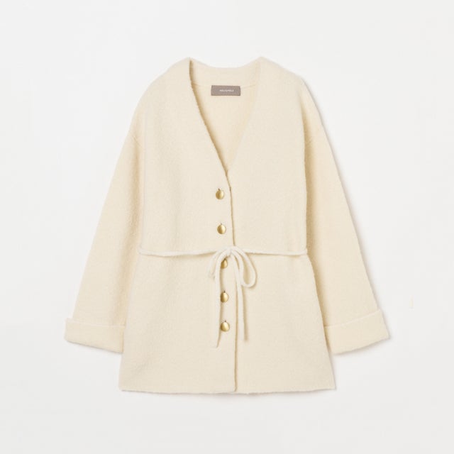 HERRINGBONE KNIT JACKET （アイボリー）