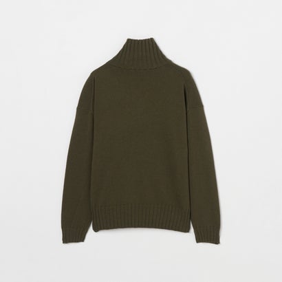 エリオポール HELIOPOLE MIDDLE GAUGE KNIT PULLOVER （オリーブ）｜詳細画像